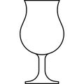 Poco Grande glass icon, cocktail glass name related vector