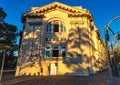 POCOS DE CALDAS, MINAS GERAIS, BRAZIL - JULY 7, 2019 : Photo panoramic of the building Thermas Antonio Carlos at sunset