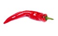 Pod fiery scalding red pepper isolated Royalty Free Stock Photo