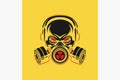 Bio hazard gas mask symbol. Royalty Free Stock Photo