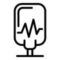 Podcast audio icon, outline style