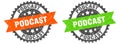 podcast band sign. podcast grunge stamp set Royalty Free Stock Photo