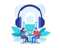 Podcast concept illustration Royalty Free Stock Photo