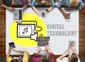 Podcast Digital Device Social Media Concept Royalty Free Stock Photo