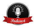 Podcast, great design for any purposes. Modern icon for web background design. Microphone vector, web design icon. Voice vector