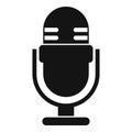 Podcast home microphone icon, simple style