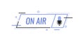 Podcast icon like on air live. concept of radio broadcasting or streaming. Modern flat style vector illustration