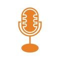 Podcast microphone icon / vector design