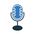 Podcast microphone icon / vector graphics