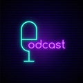 Podcast neon sign.