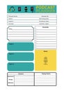 Podcast planner digital planning insert sheet printable page template