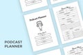 Podcast planner KDP interior logbook. Radio station information notebook and guest tracker template. KDP interior logbook. Podcast