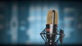 Podcast Pro Professional Microphone with Podcast Icon. created with Generative AI Royalty Free Stock Photo