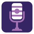 Podcast professional microphone, icon Royalty Free Stock Photo