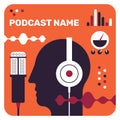 Podcast radio icon Royalty Free Stock Photo