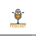 Podcast radio icon illustration Royalty Free Stock Photo