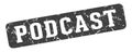podcast rectangular sign. podcast stamp Royalty Free Stock Photo