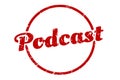 podcast sign. podcast round vintage stamp. Royalty Free Stock Photo