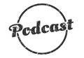 podcast sign. podcast round vintage stamp. Royalty Free Stock Photo