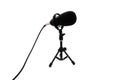 Podcast or sound microphone on an isolated background