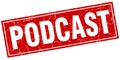 Podcast square stamp