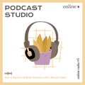 Podcast Studio Banner Template