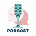 Podcast talk vector