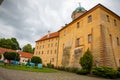 Podebrady, Czech Republic - 7.06.2020: View of Podebrady Castle from the courtyard side, Czech republic