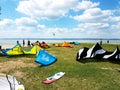 Podersdorf kite beach Royalty Free Stock Photo