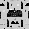 Podgorica city, seamless pattern