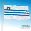 Podgorica city pennant flag, Montenegro, Europe