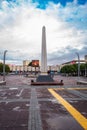 Obeslik at the Republic Square, Trg Republika in Podrgorica, Montenegro