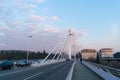 Podgorica, Montenegro - January 13, 2020: Millennium bridge details over Moraca river Royalty Free Stock Photo