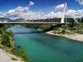 Podgorica, Montenegro. Millennium bridge. Royalty Free Stock Photo