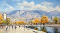 Podgorica Reverie: A Serene Impressionistic Portrait of Montenegro\'s Capital