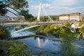 Podgorica,view of Millennium bridge crossing the river,Montenegro,Eastern Europe