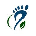 podiatric foot print foot care logo design vector icon illustration template Royalty Free Stock Photo