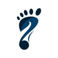 podiatric foot print foot care logo design vector icon illustration template Royalty Free Stock Photo