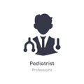 podiatrist icon. isolated podiatrist icon vector illustration from professions collection. editable sing symbol can be use for web