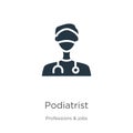 Podiatrist icon vector. Trendy flat podiatrist icon from professions collection isolated on white background. Vector illustration