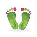 Podiatry barefoot icon logo vector design image Royalty Free Stock Photo