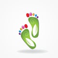 Podiatry icon logo vector design image