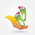 Podiatry icon logo vector design image Royalty Free Stock Photo