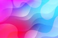 Modern Abstract Gradient Pink Blue Purple Shiny Blurred wavy shape