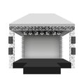 Podium concert stage. Vector illustration Royalty Free Stock Photo