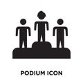 Podium icon vector isolated on white background, logo concept of Royalty Free Stock Photo