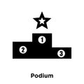 Podium icon vector isolated on white background, logo concept of Royalty Free Stock Photo