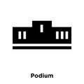 Podium icon vector isolated on white background, logo concept of Royalty Free Stock Photo