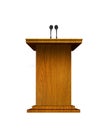 Podium and microphones Royalty Free Stock Photo