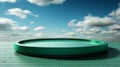 Podium mint background empty platform abstract pedesta. Generative AI. Royalty Free Stock Photo